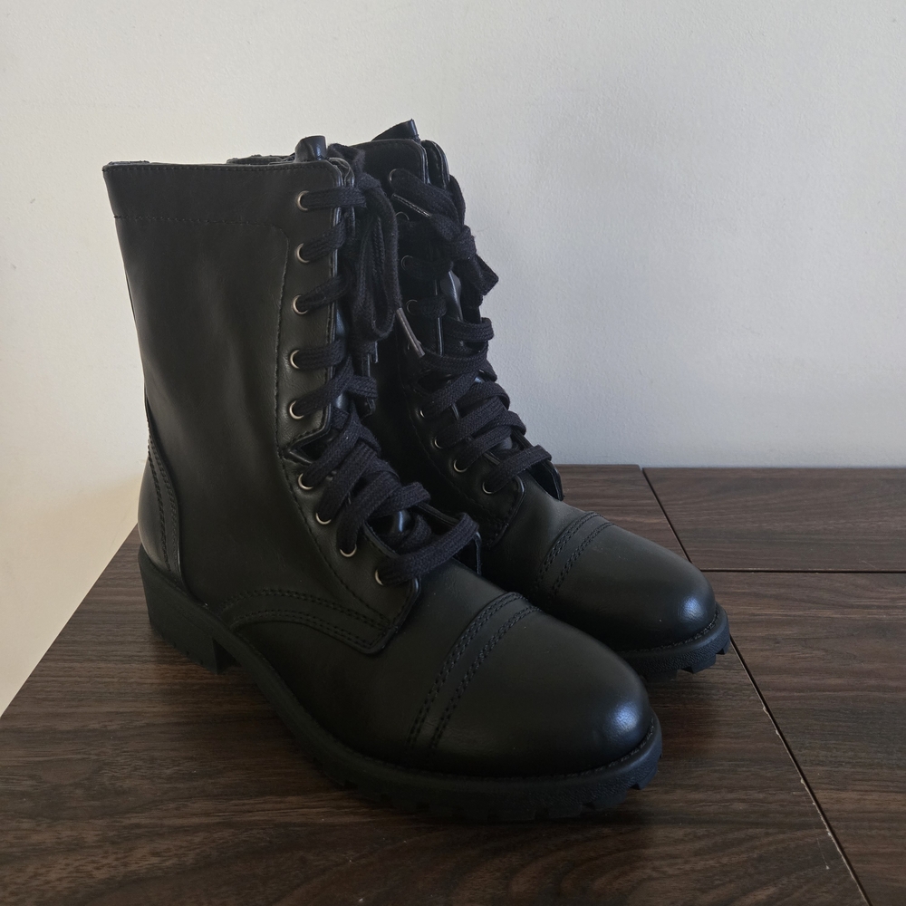 Arizona Jean Company Joyce Combat Boots Womens Size 9M Black Lace Up Memory Foam - Picture 5 of 14